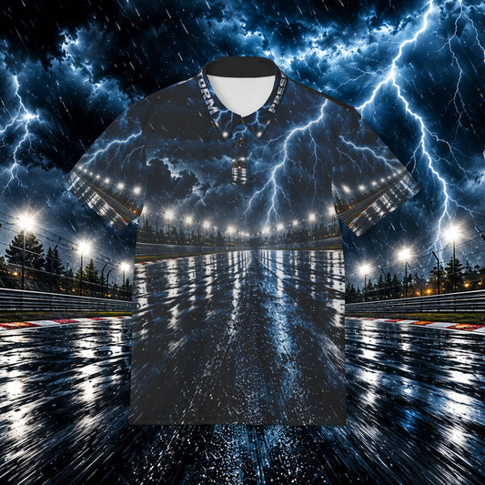 Presence over storm unisex polo AOP