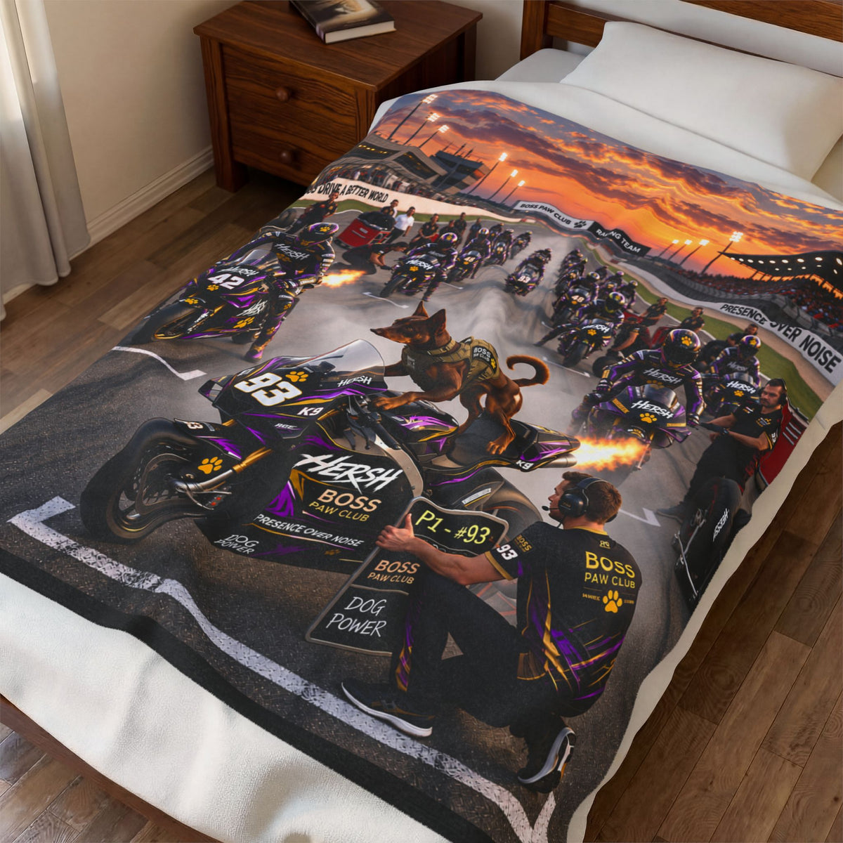 Hersh racing  Velveteen Plush Blanket