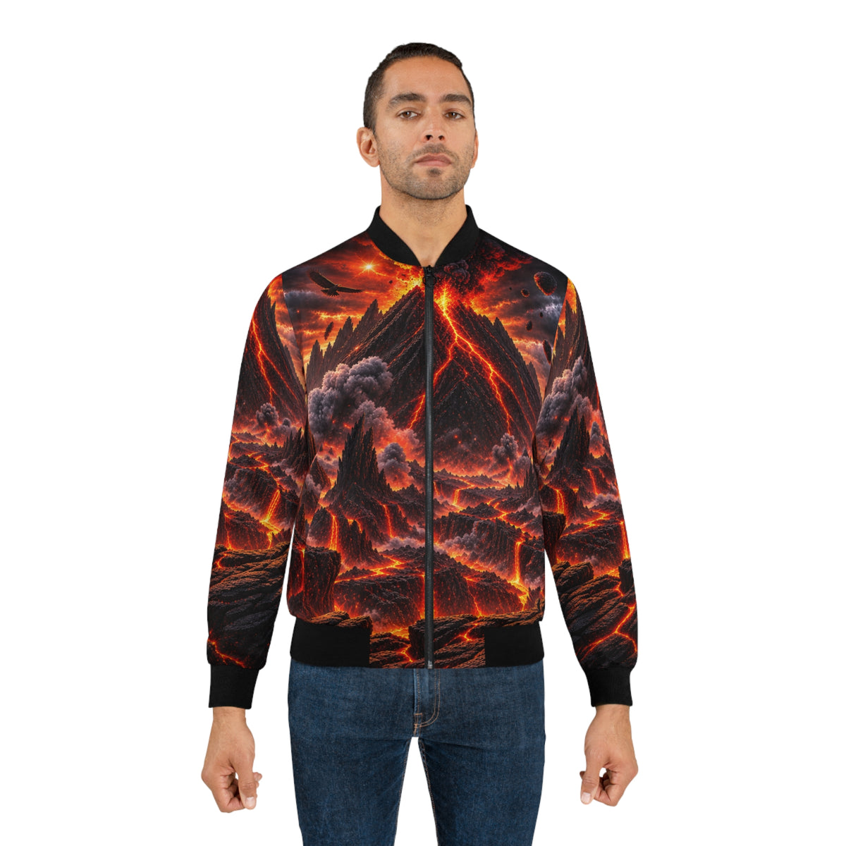 Presence over chaos Men's Bomber Jacket (AOP)