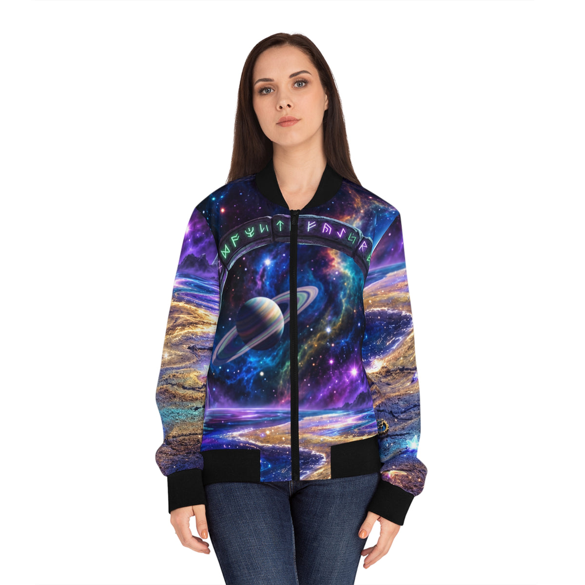 Galaxy Presence Women's Bomber Jacket (AOP)