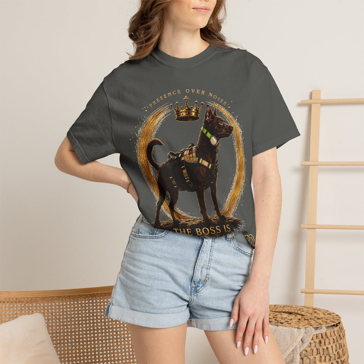 The Boss is watching Unisex Garment-Dyed T-shirt