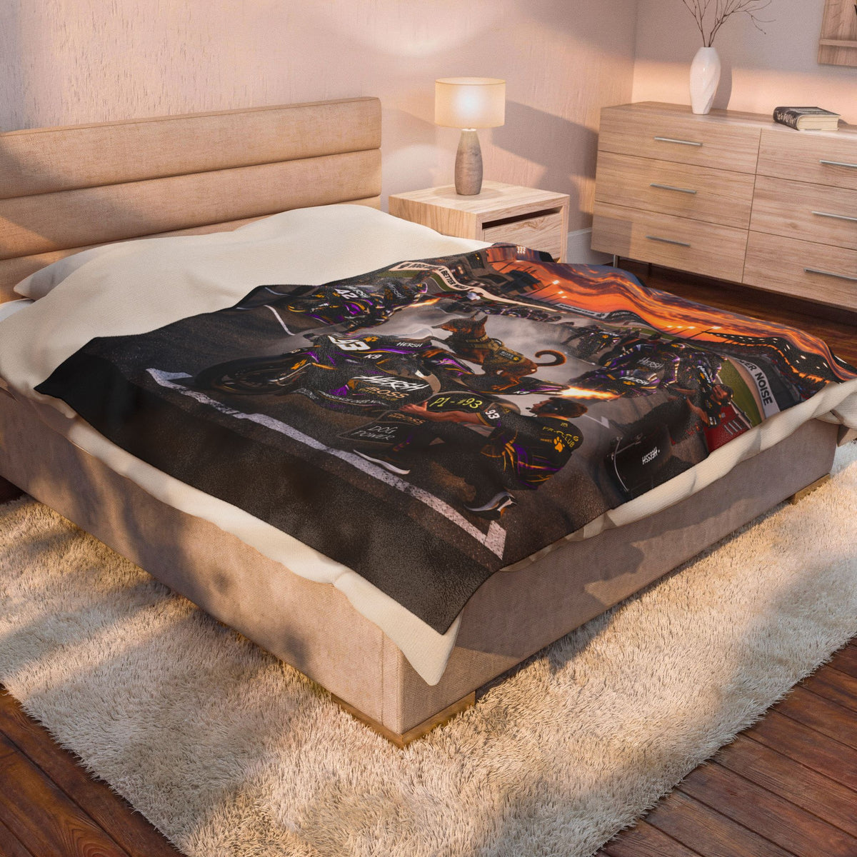 Hersh racing  Velveteen Plush Blanket