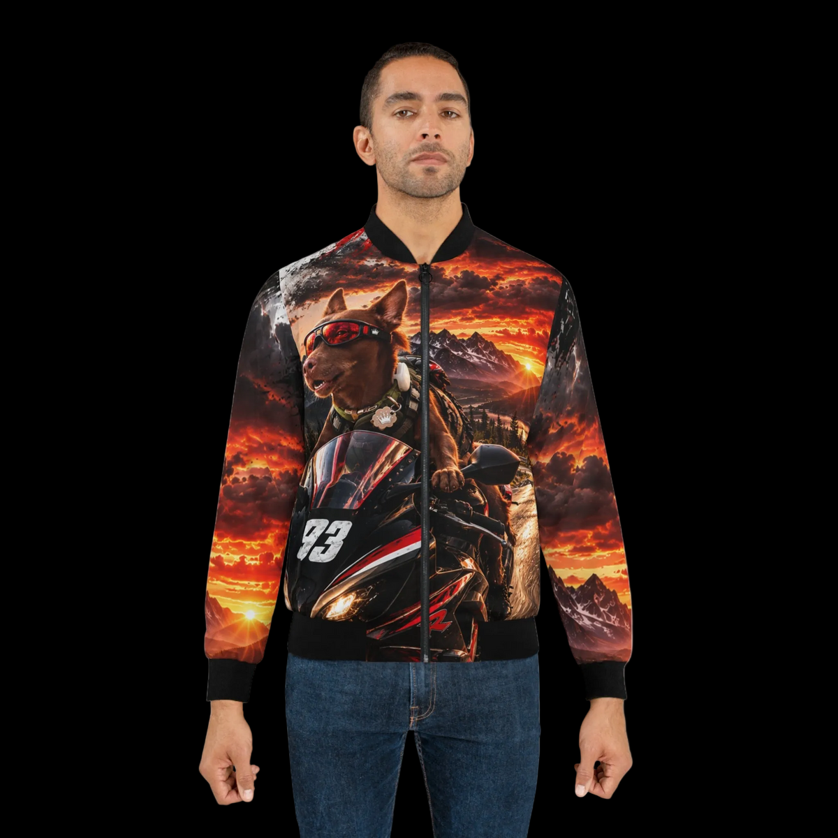 THE BOSS — WINTER RIDE Men's Bomber Jacket (AOP)