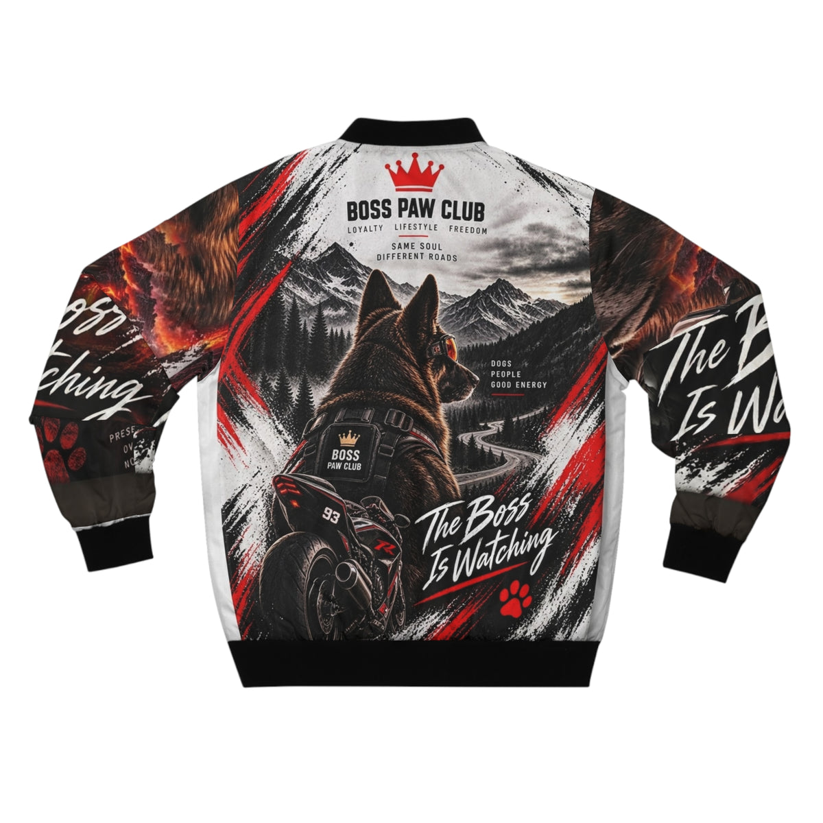 The Boss Is Watching Men's Bomber Jacket