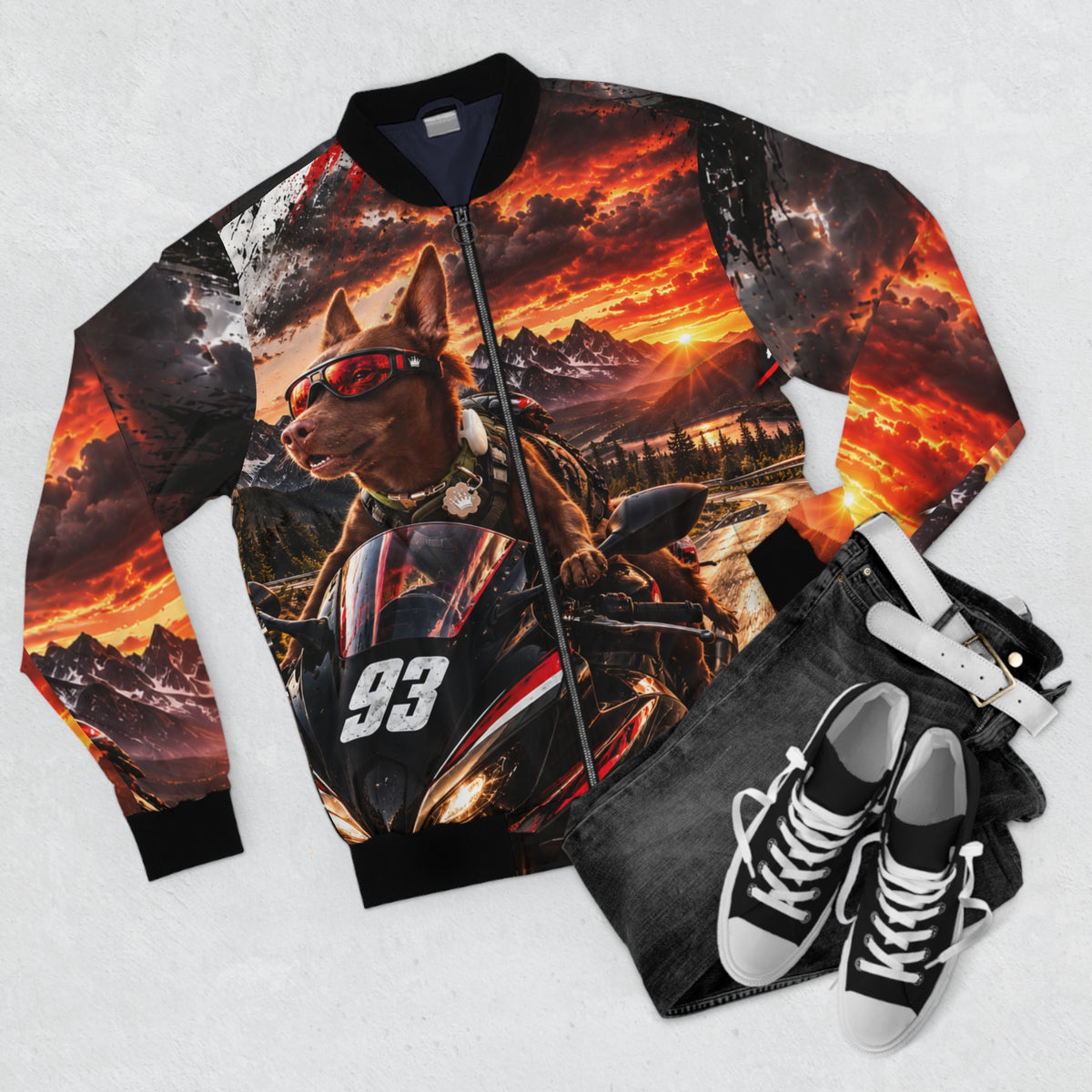 THE BOSS — WINTER RIDE Men's Bomber Jacket (AOP)