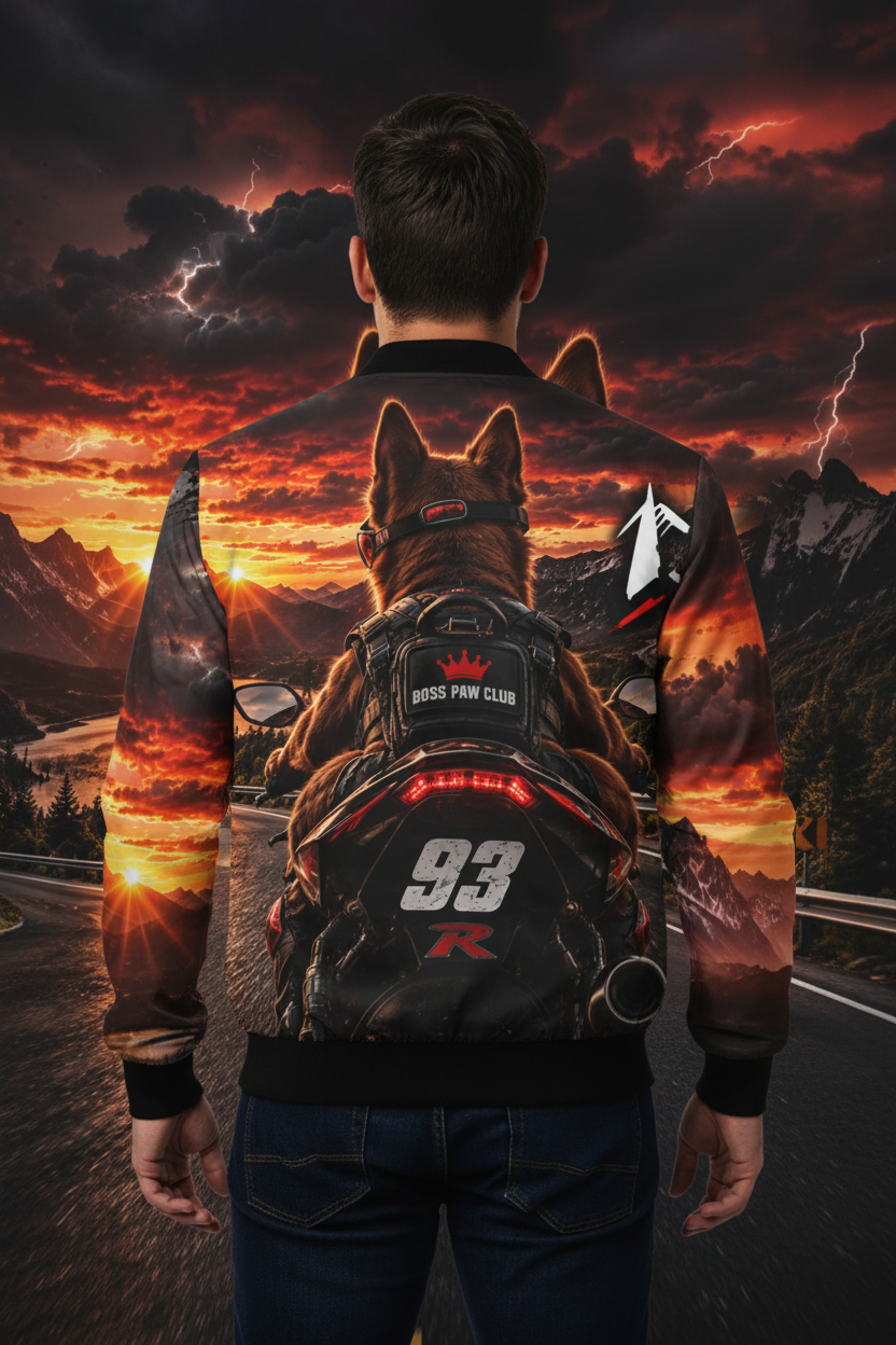 THE BOSS — WINTER RIDE Men's Bomber Jacket (AOP)