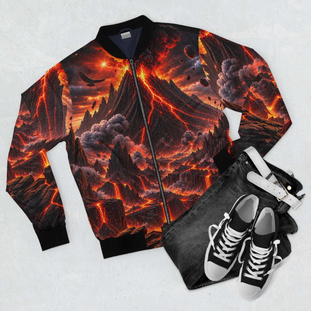 Presence over chaos Men's Bomber Jacket (AOP)