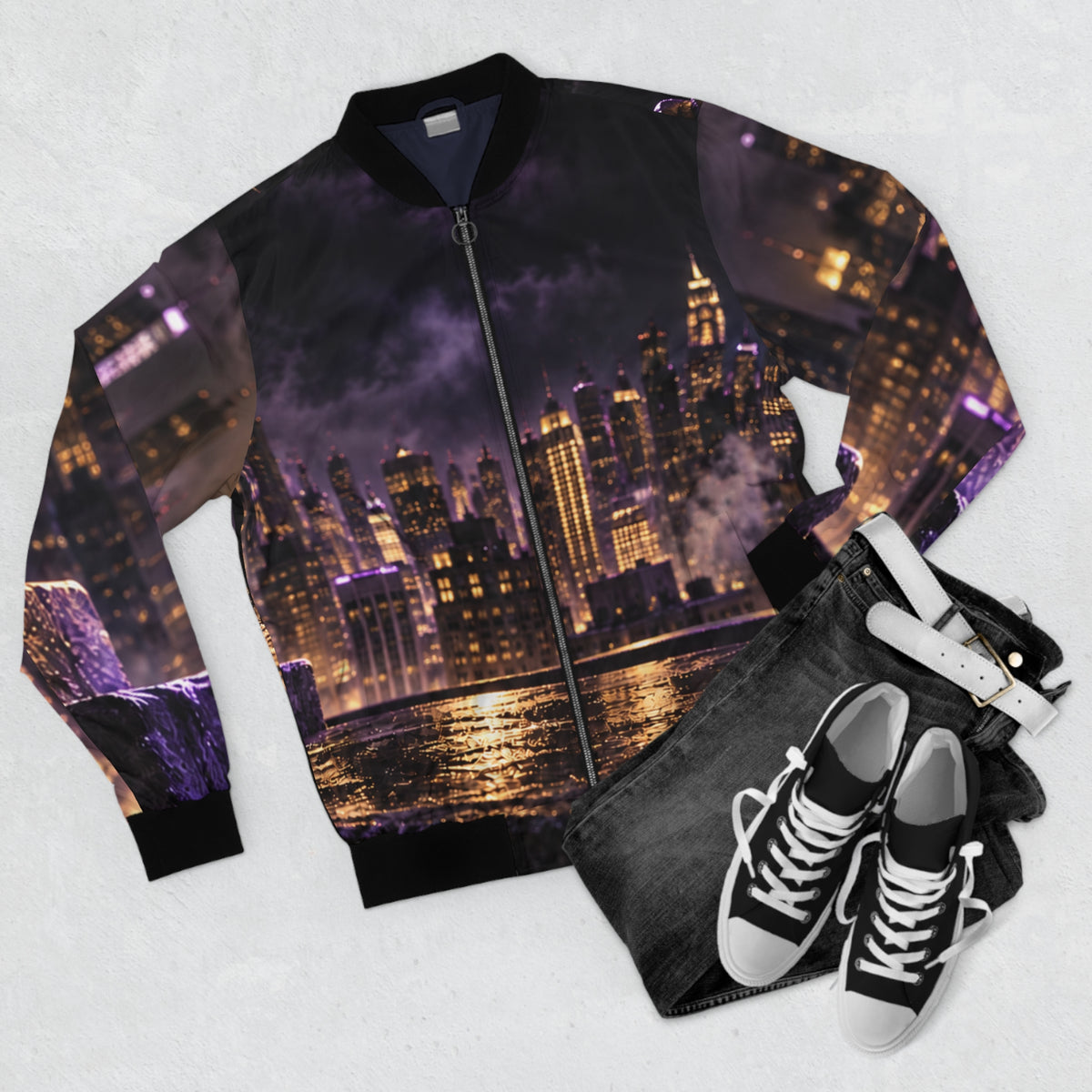 NYC Cityscape Men's Bomber Jacket