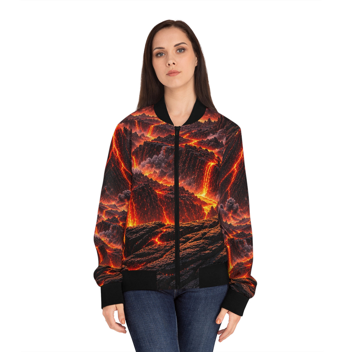 Presence over chaos Women's Bomber Jacket (AOP)