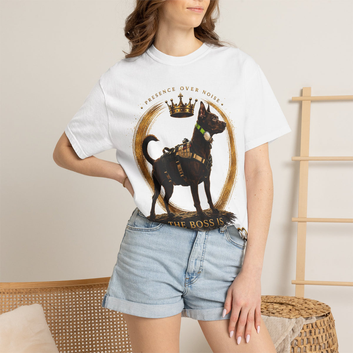 The Boss is watching Unisex Garment-Dyed T-shirt