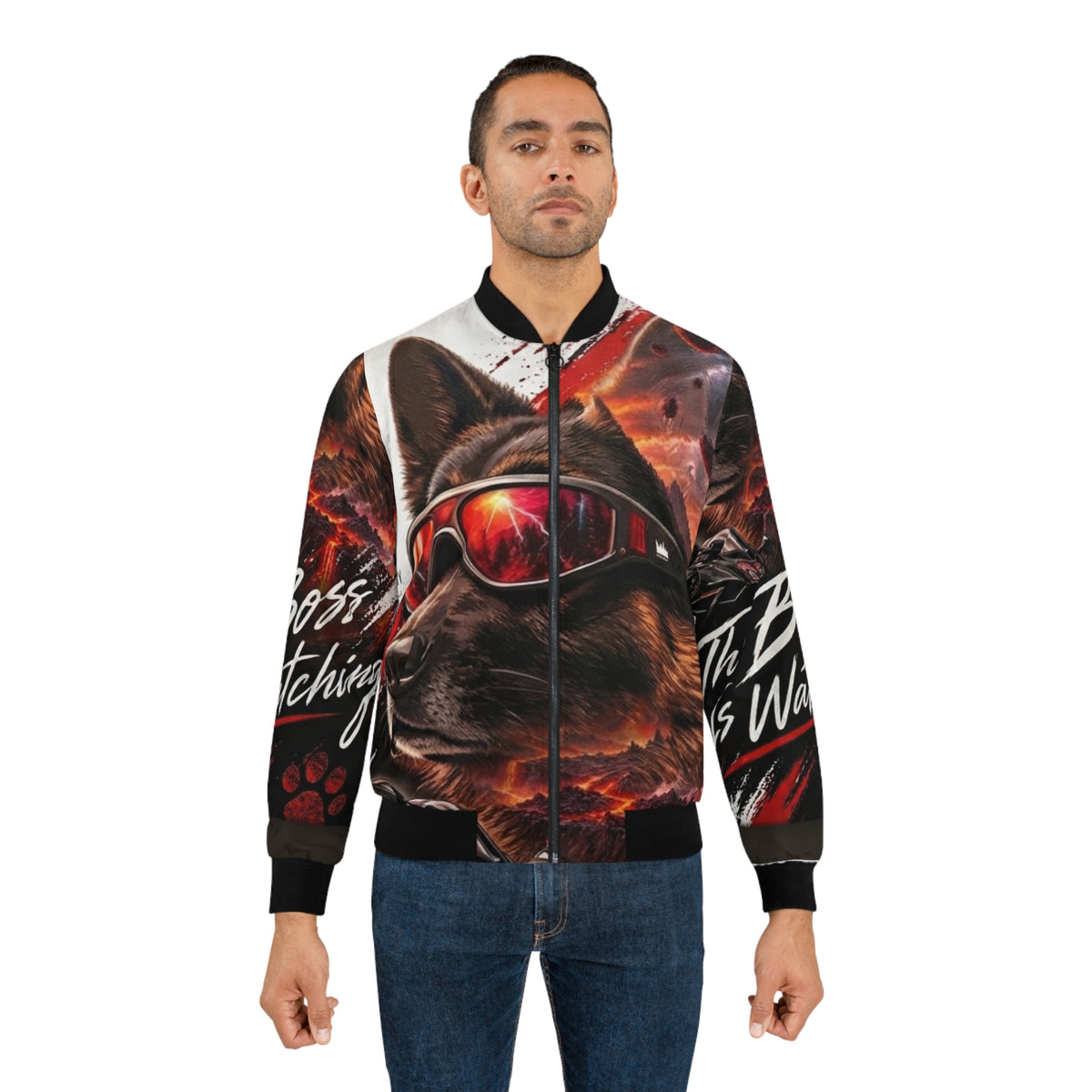 The Boss Is Watching Men's Bomber Jacket