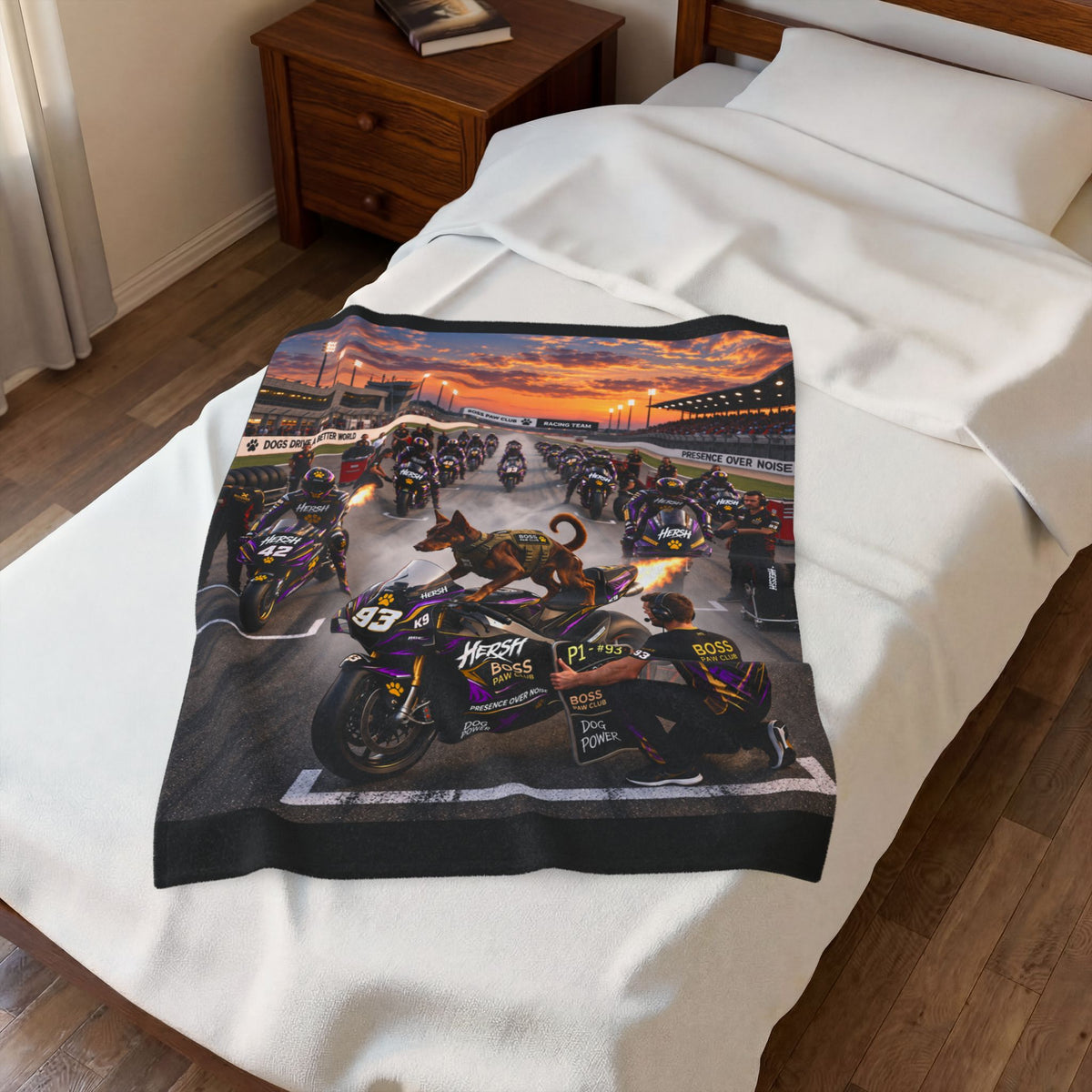 Hersh racing  Velveteen Plush Blanket