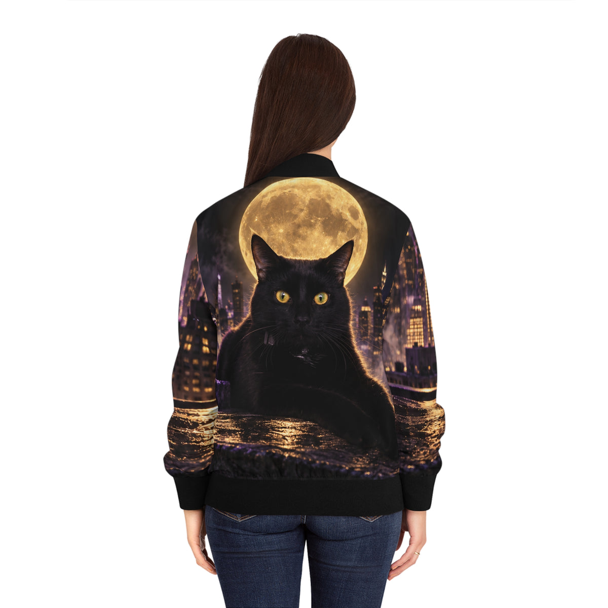 The Boss Is Watching: Manhattan Edition women bomber jacket
