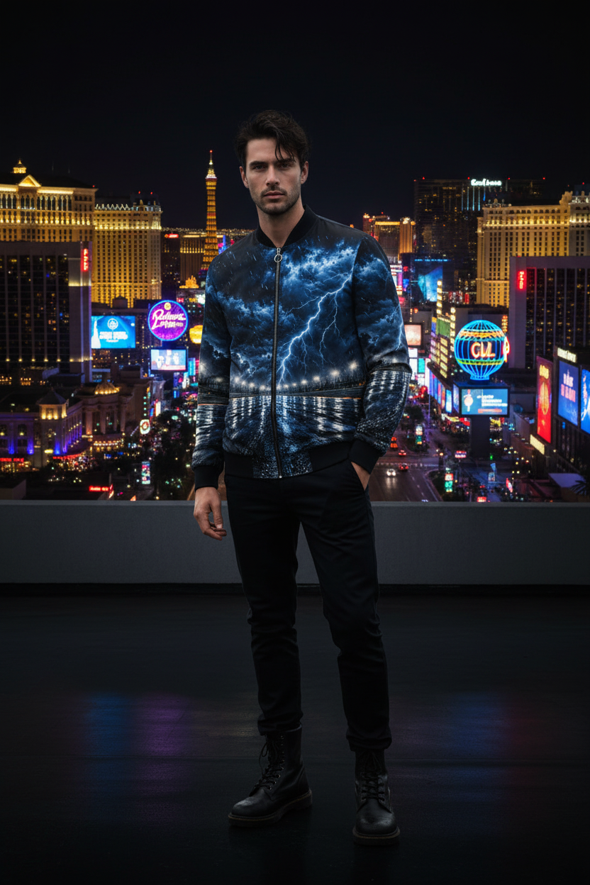 Storm Presence 
Men's Bomber Jacket (AOP)