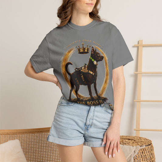 The Boss is watching Unisex Garment-Dyed T-shirt
