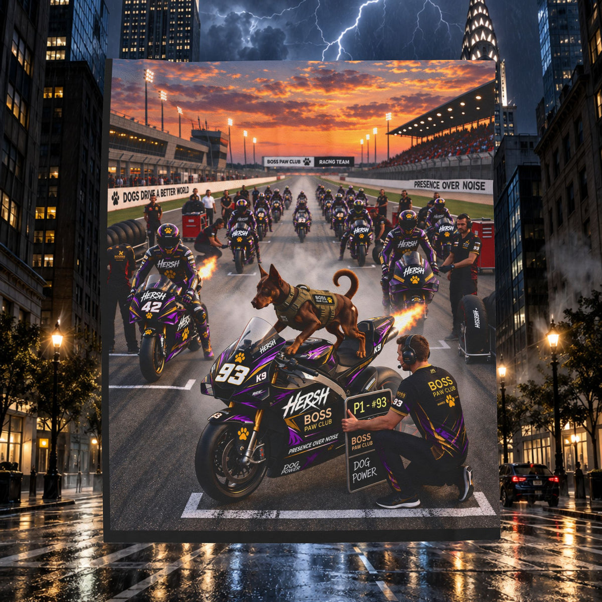 Hersh racing  Velveteen Plush Blanket