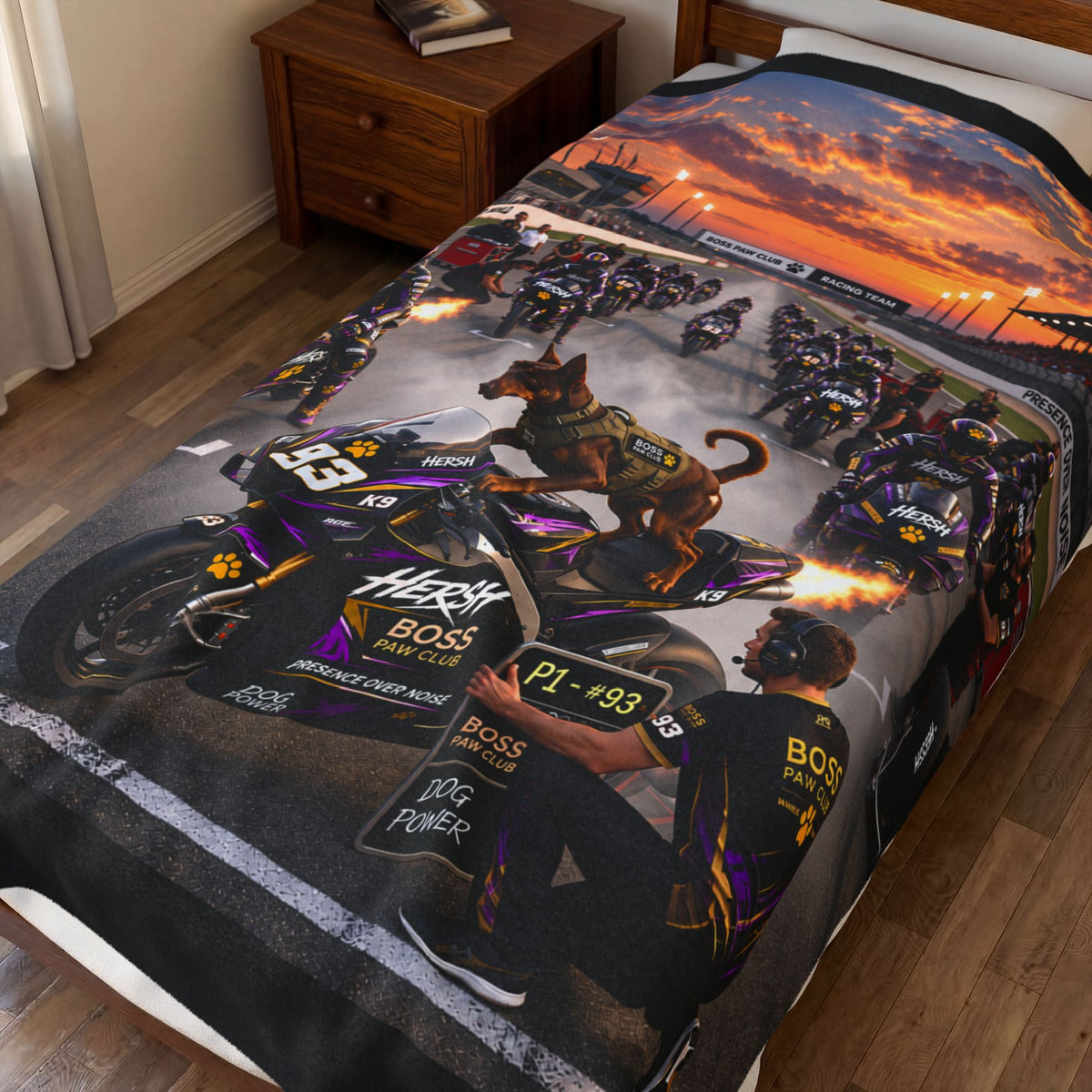 Hersh racing  Velveteen Plush Blanket