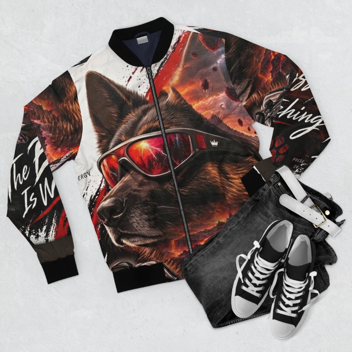 The Boss Is Watching Men's Bomber Jacket