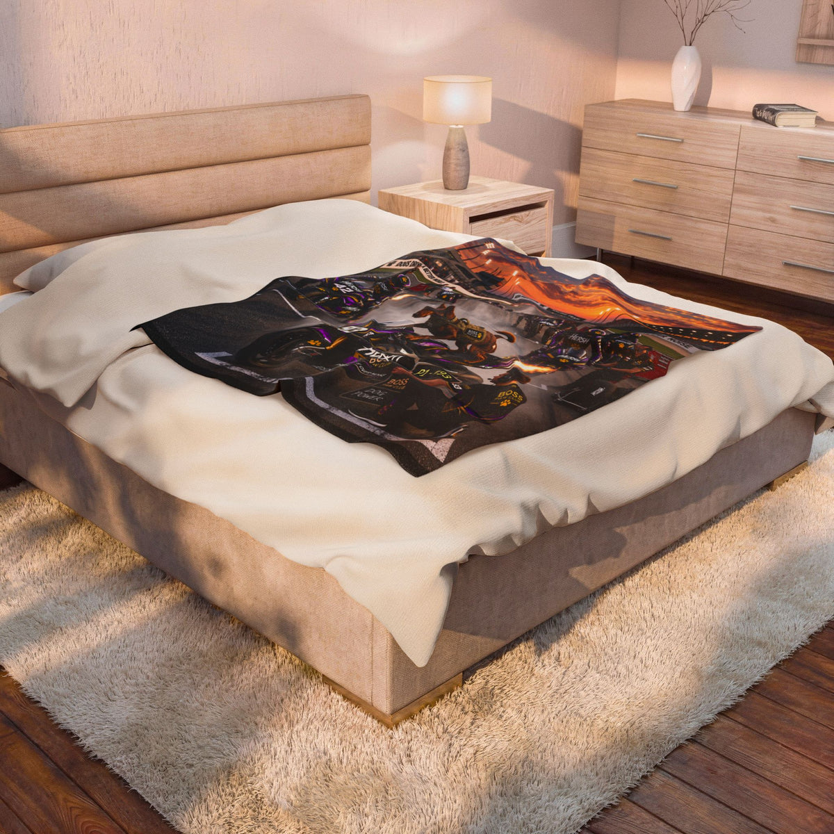Hersh racing  Velveteen Plush Blanket