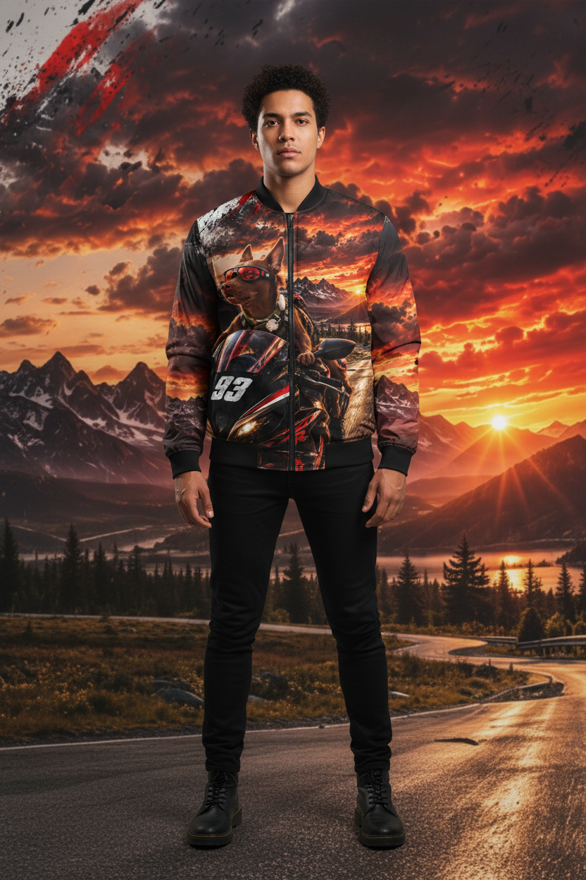 THE BOSS — WINTER RIDE Men's Bomber Jacket (AOP)