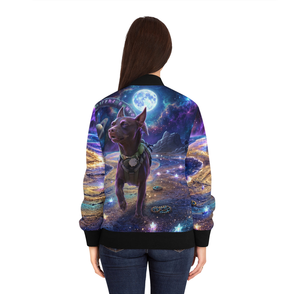Galaxy Presence Women's Bomber Jacket (AOP)