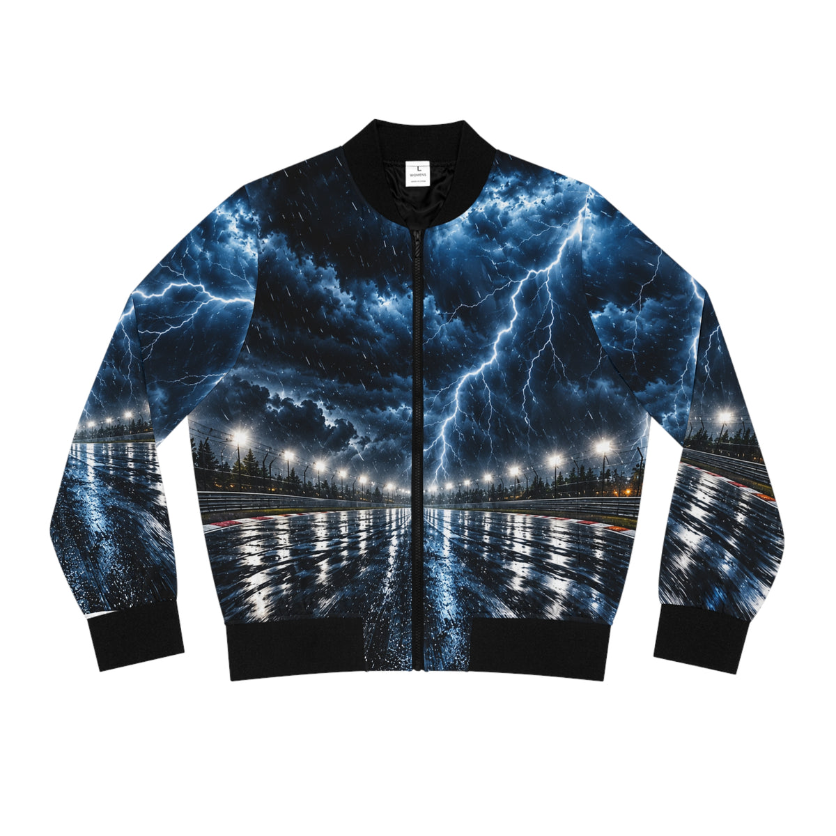 STORM PRESENCE Women's Bomber Jacket (AOP)